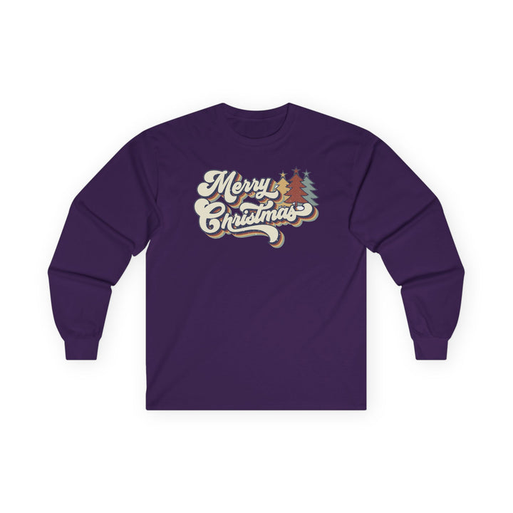 Retro Merry Christmas - Unisex Ultra Cotton Long Sleeve Tee