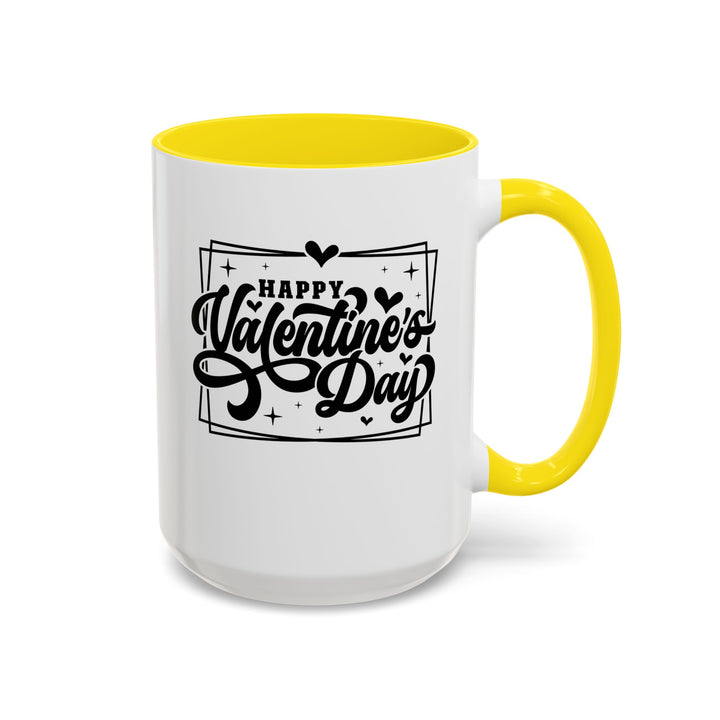 Happy Valentine's Day W/Hearts - Accent Coffee Mug (11, 15oz)