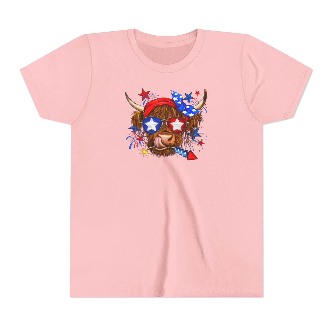 4th Of July Cow - Youth Short Sleeve Tee
