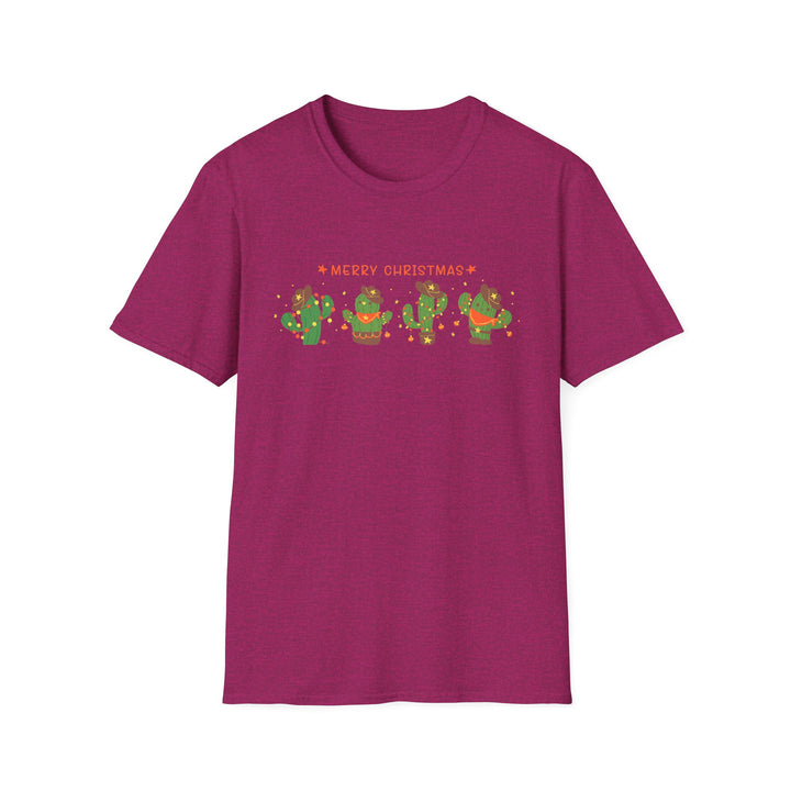 Merry Christmas Cactus - Unisex Softstyle T-Shirt