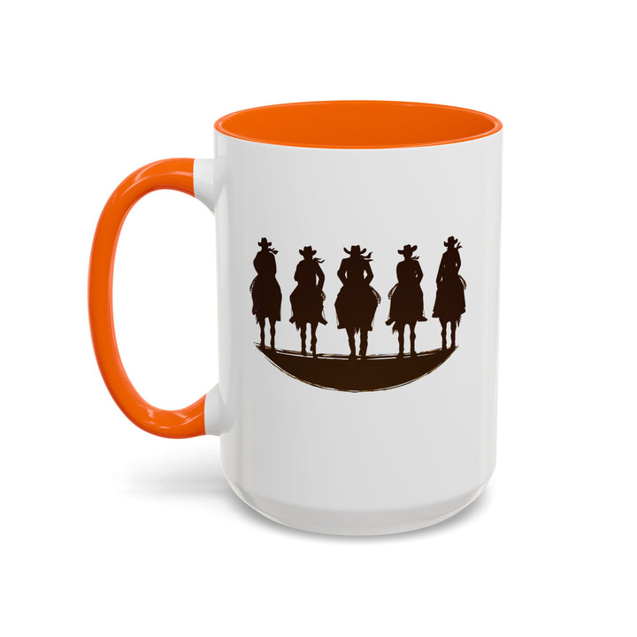 Cowboy Silhouette - Accent Coffee Mug (11, 15oz)