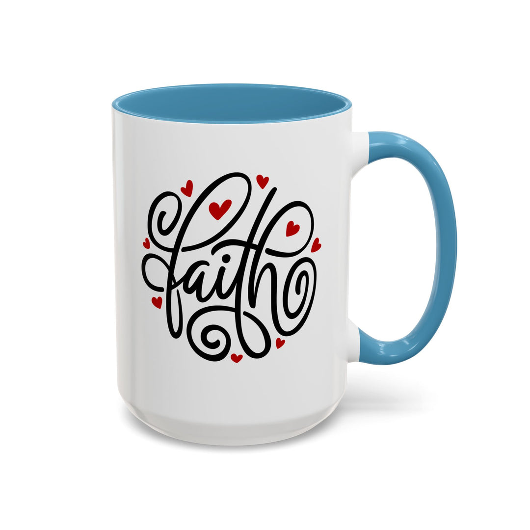 Faith Hearts - Accent Coffee Mug (11, 15oz)
