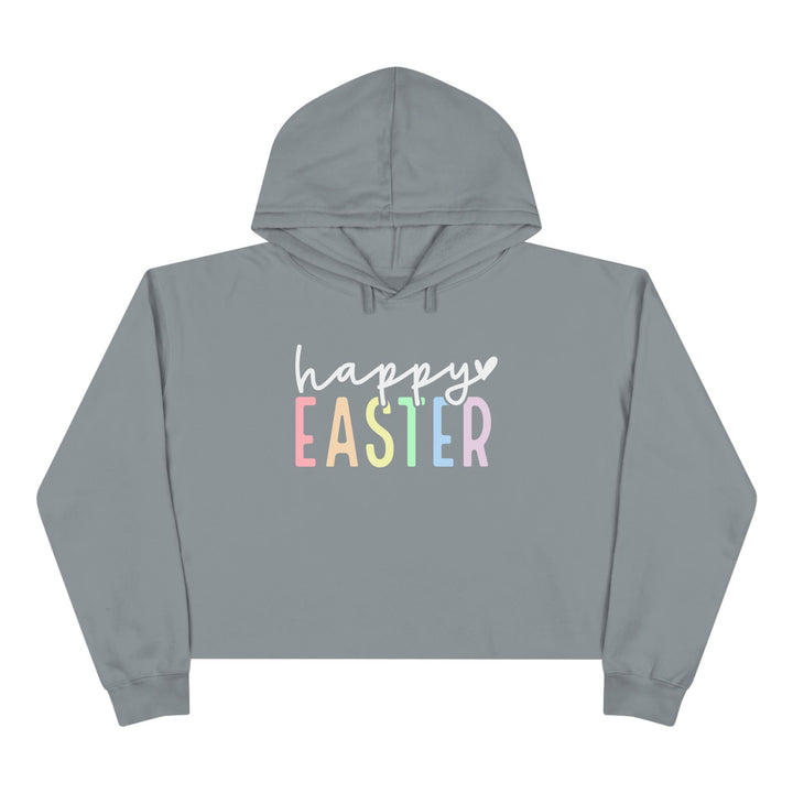 Pastel Happy Easter - Crop Hoodie