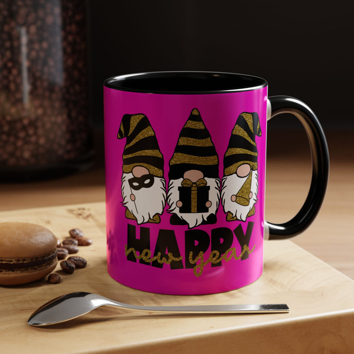 Happy New Year Gnomes - Accent Coffee Mug (11, 15oz)