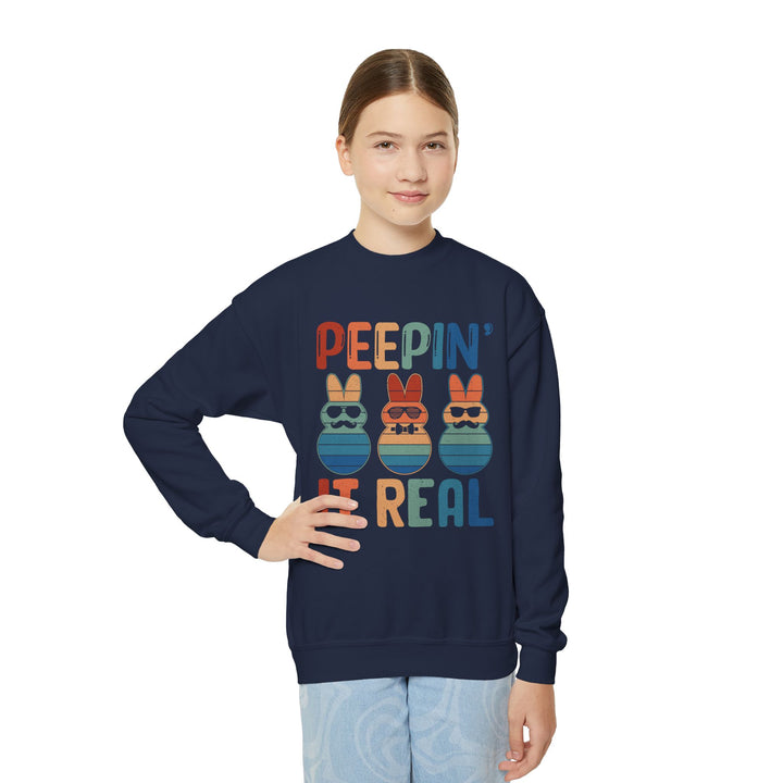 Peepin It Real - Youth Crewneck Sweatshirt