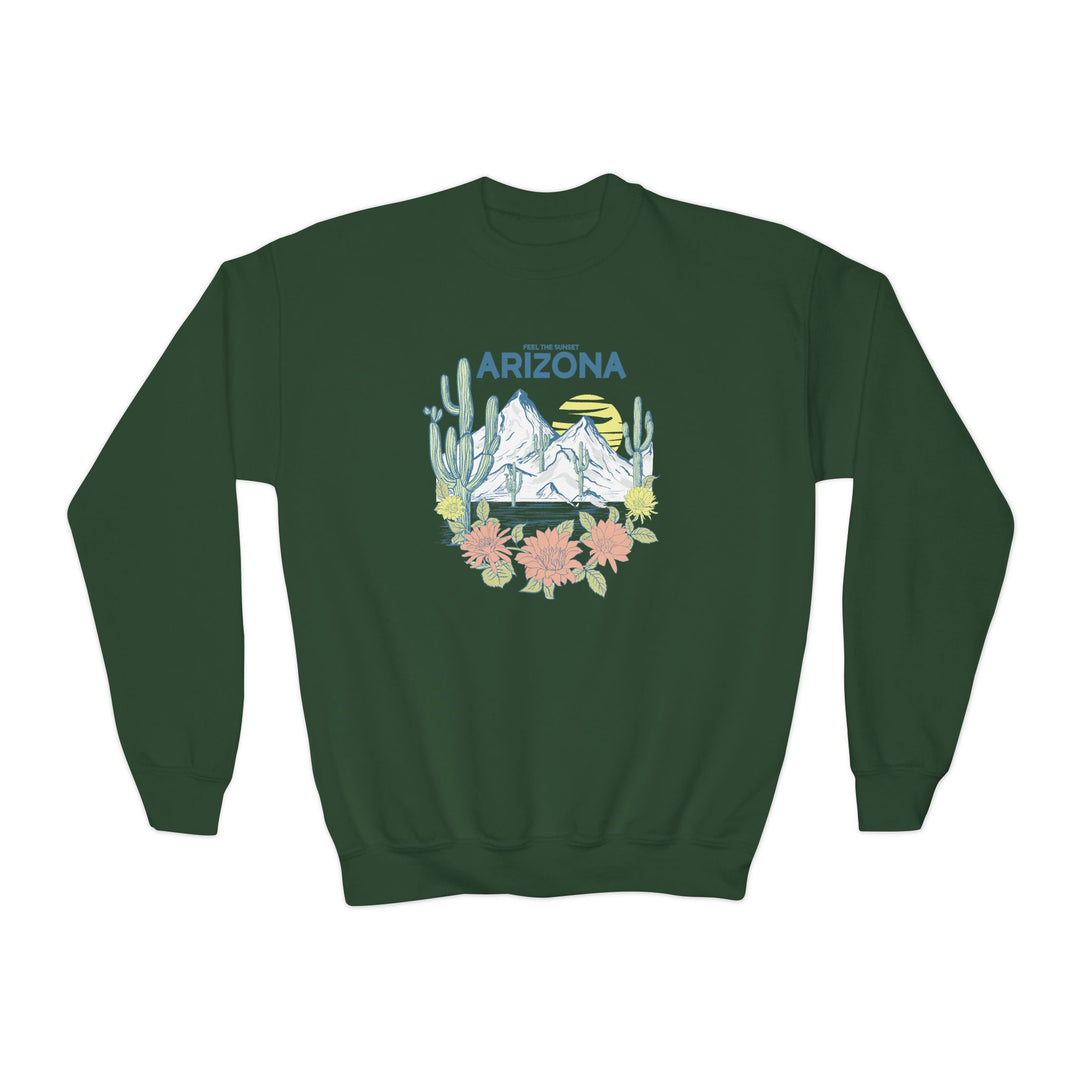 Feel The Sunset Arizona - Youth Crewneck Sweatshirt