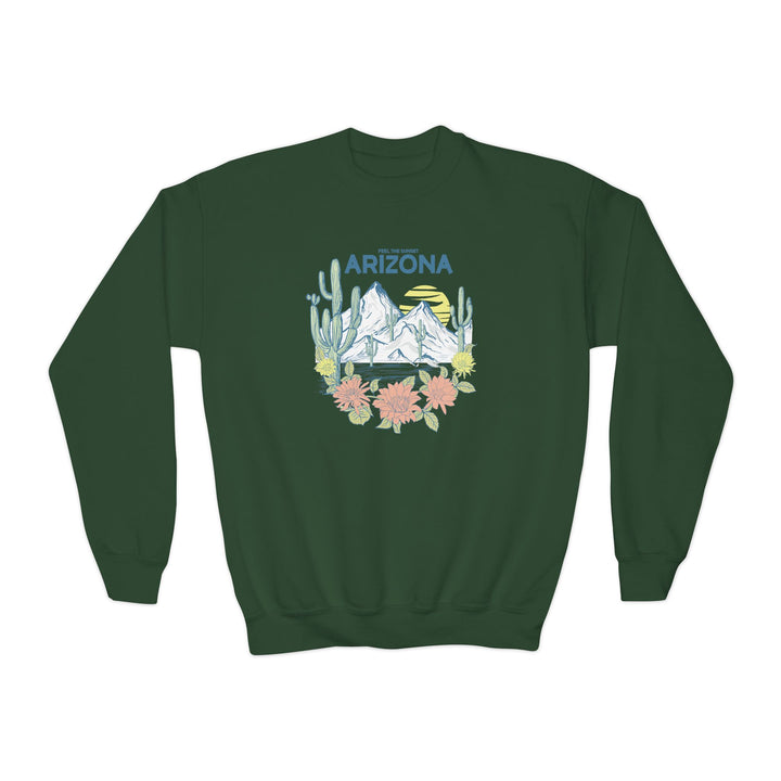 Feel The Sunset Arizona - Youth Crewneck Sweatshirt