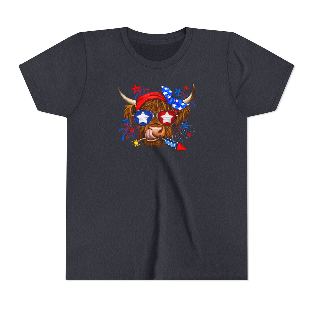 4th Of July Cow - Youth Short Sleeve Tee