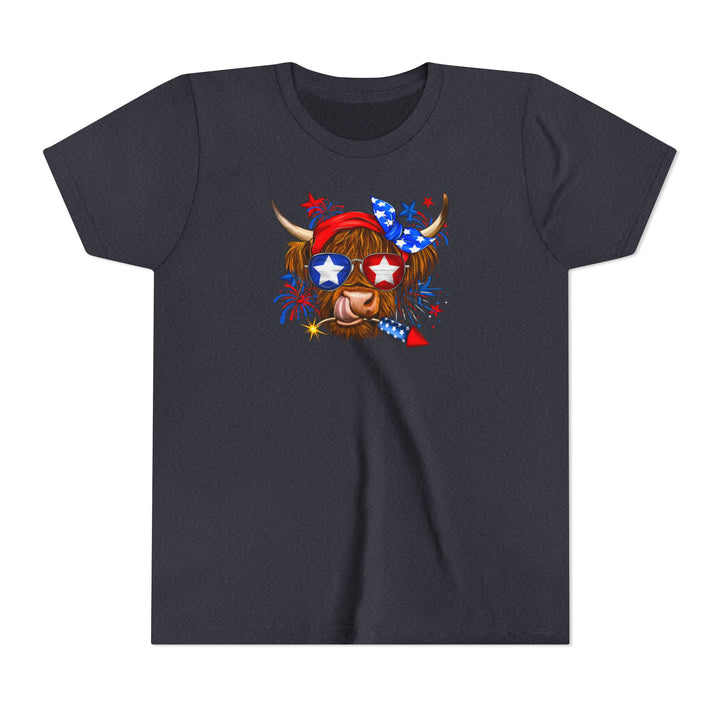4th Of July Cow - Youth Short Sleeve Tee