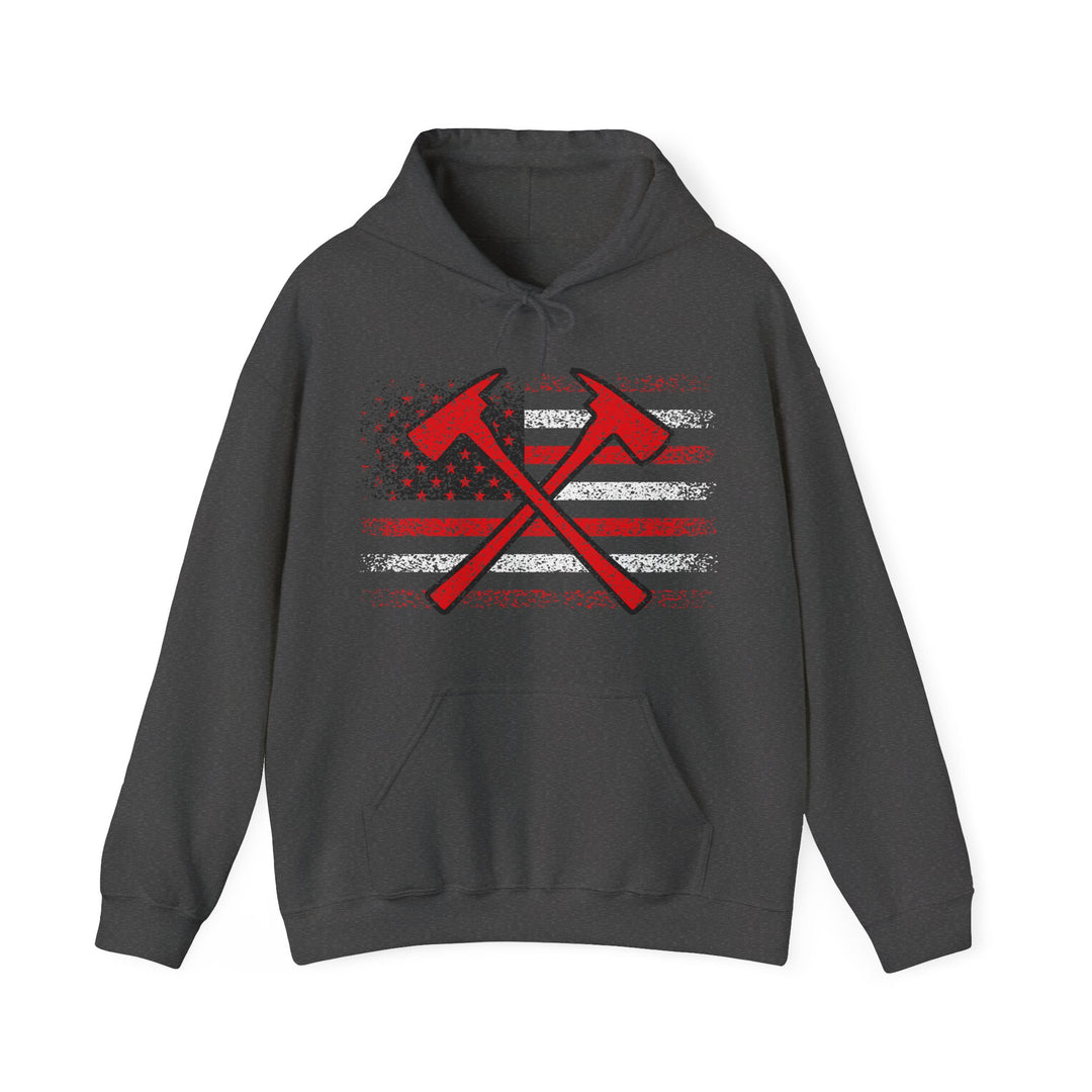 Firefighter American Flag - Unisex Heavy Blend™ Hooded Sweatshirt
