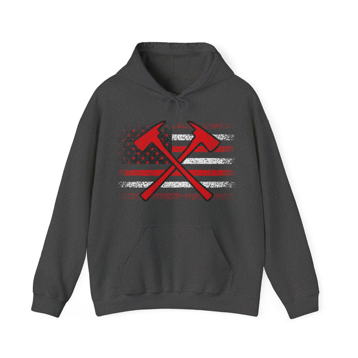 Firefighter American Flag - Unisex Heavy Blend™ Hooded Sweatshirt