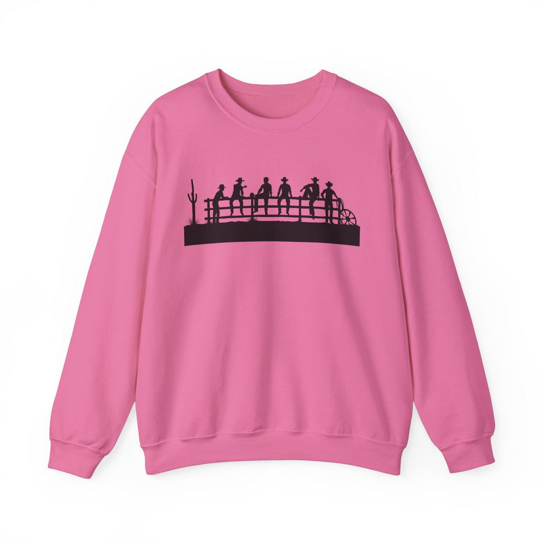 Cowboys On Fence Silhouette - Unisex Heavy Blend™ Crewneck Sweatshirt