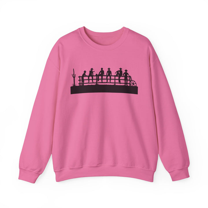 Cowboys On Fence Silhouette - Unisex Heavy Blend™ Crewneck Sweatshirt