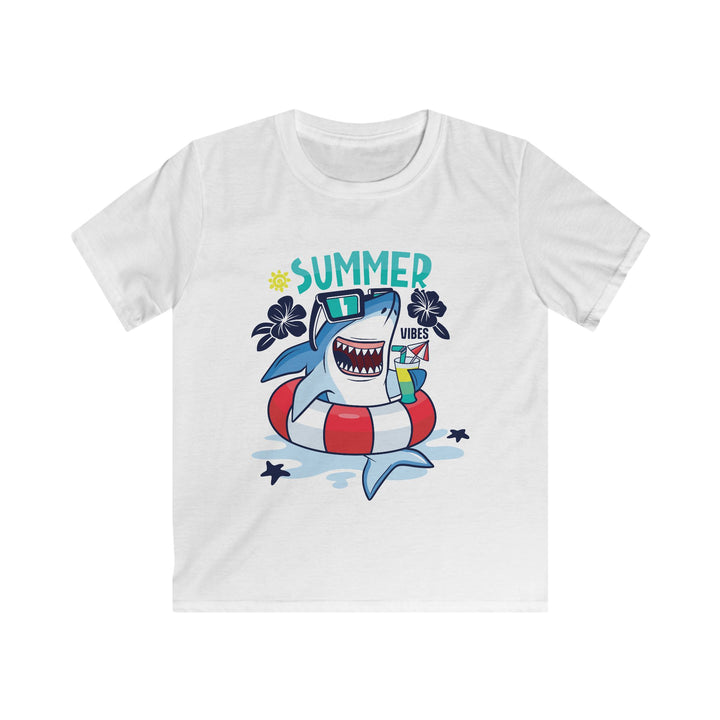 Shark Vibes - Kids Softstyle Tee