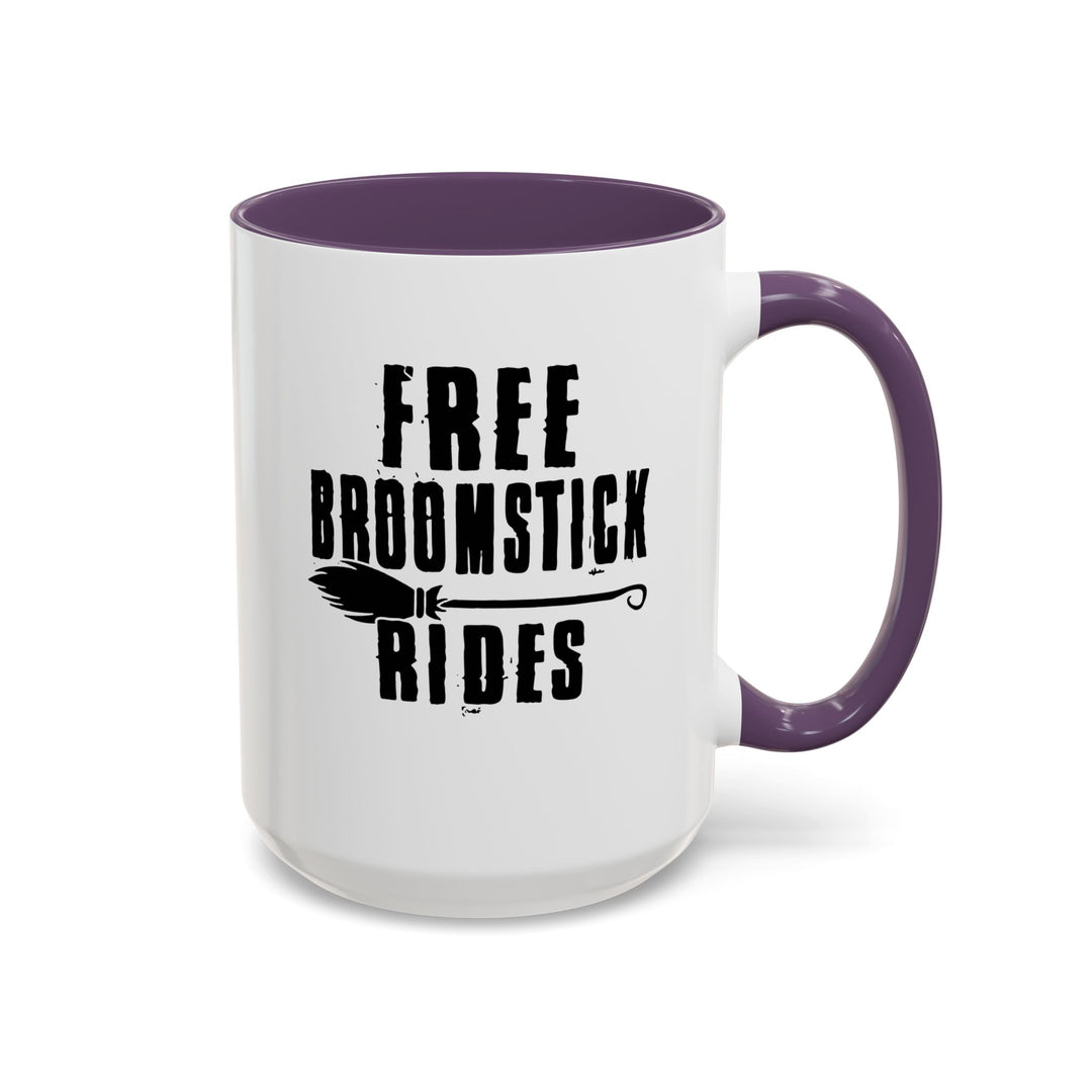 Free Broomstick Rides - Accent Coffee Mug (11, 15oz)