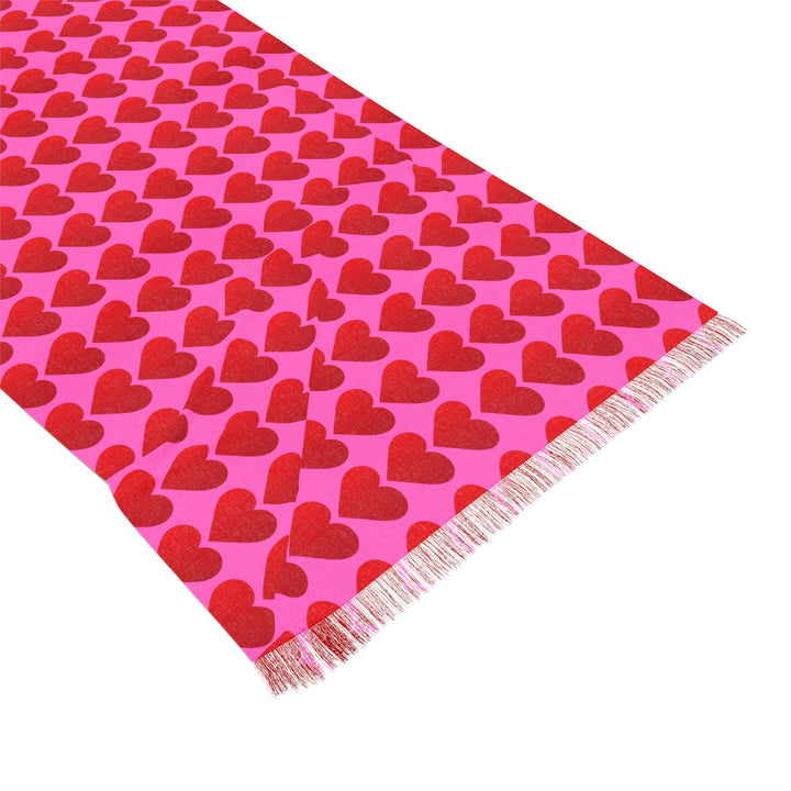Red Valentine Hearts - Light Scarf