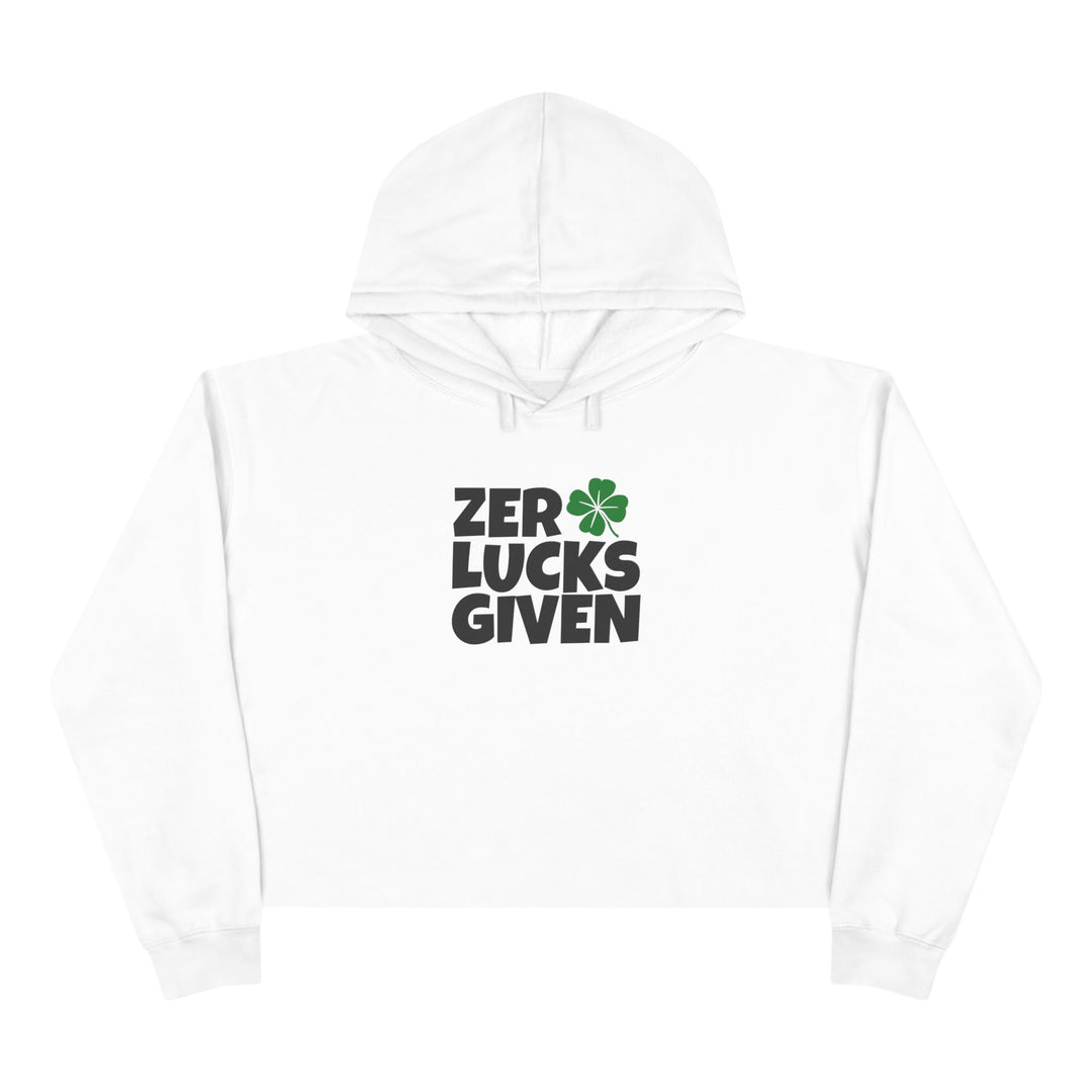 Zero Lucks Given - Crop Hoodie