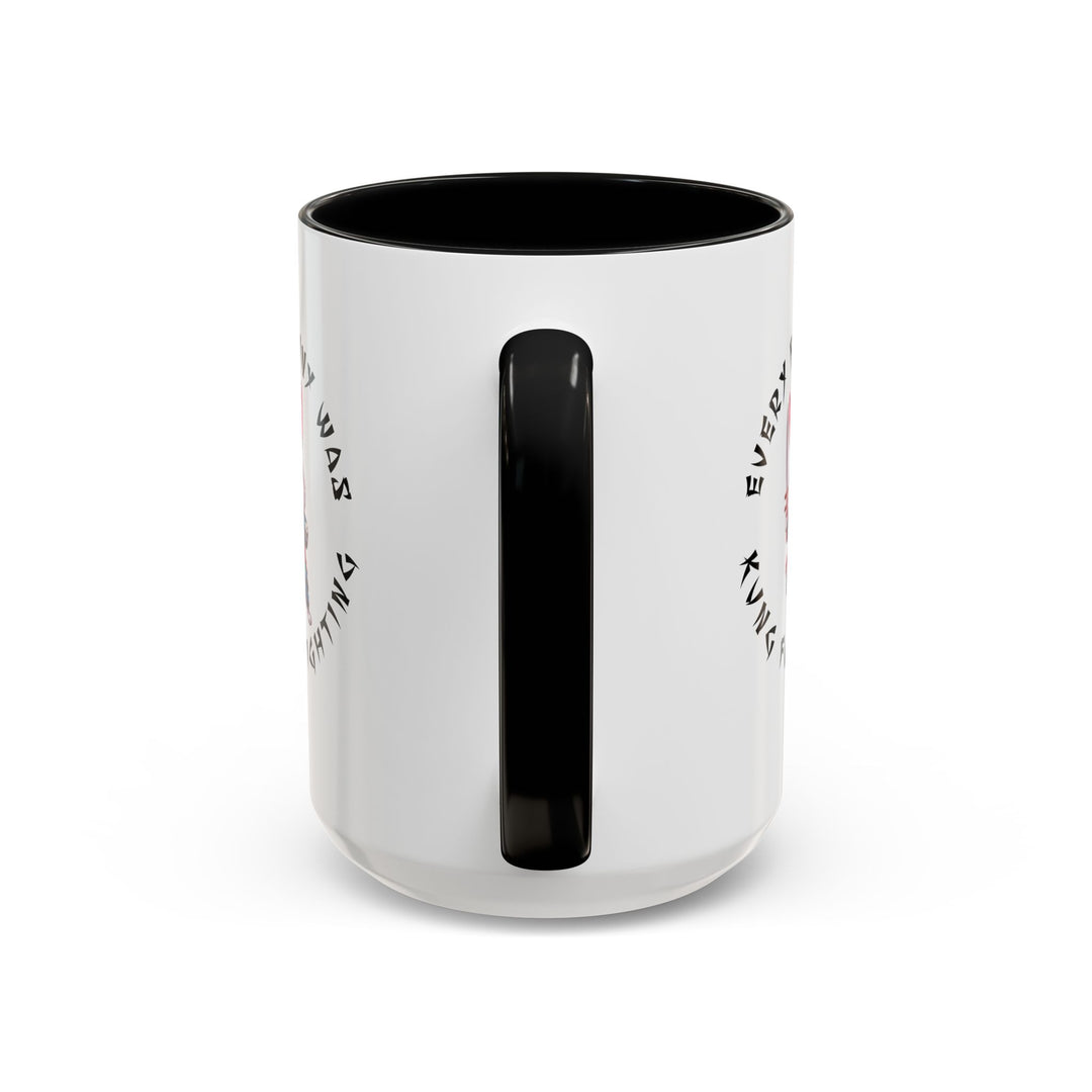 Kung Fu Fighting - Accent Coffee Mug (11, 15oz)