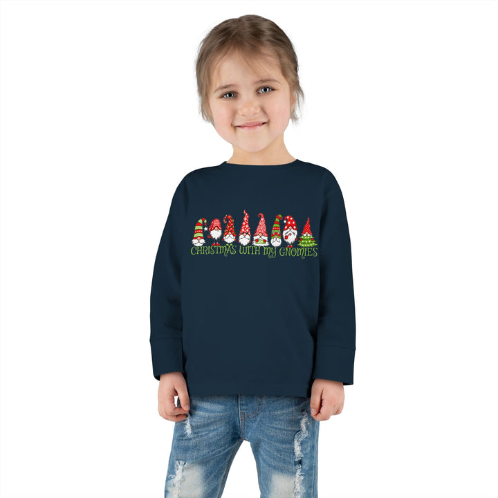 Christmas With My Gnomies - Toddler Long Sleeve Tee