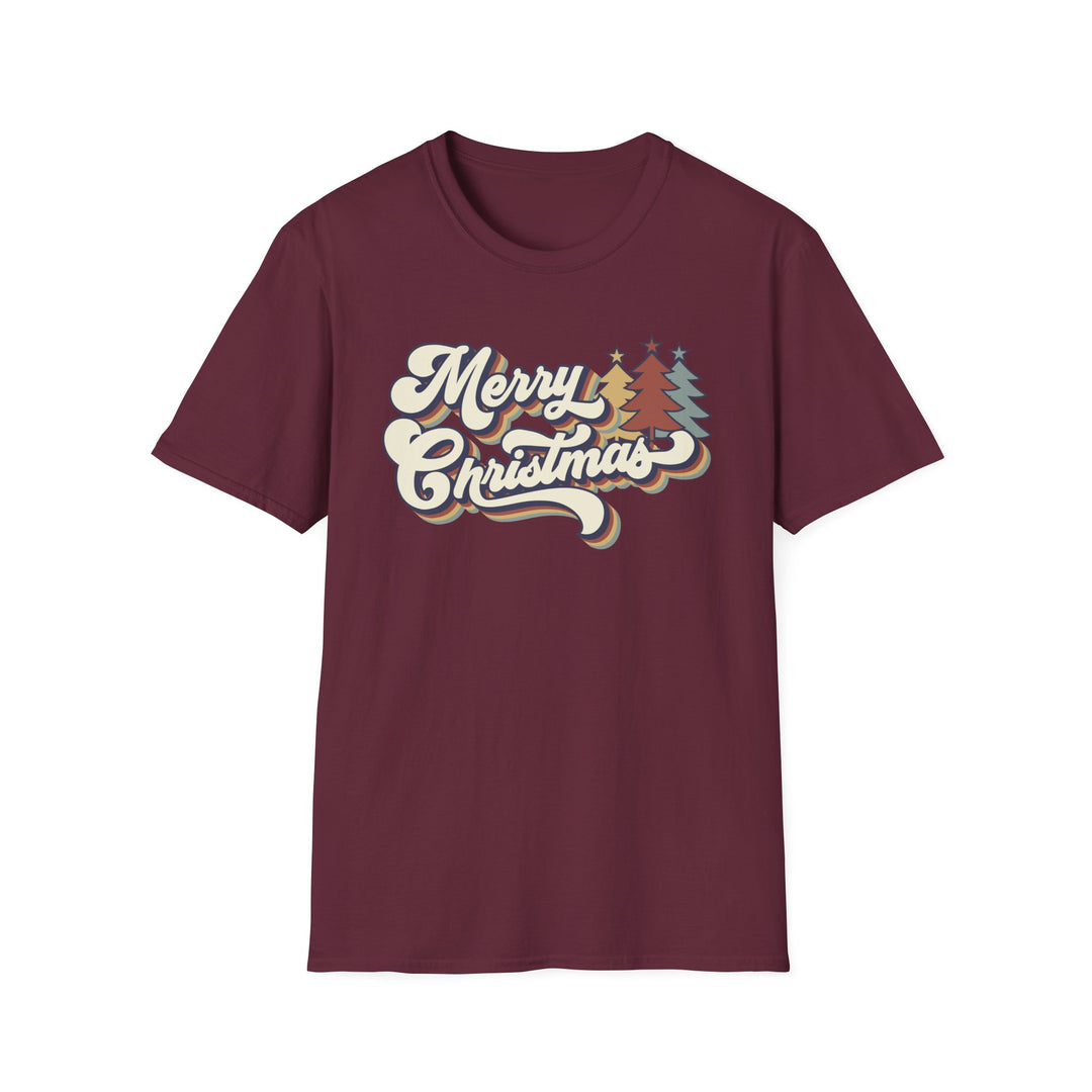 Retro Merry Christmas - Unisex Softstyle T-Shirt