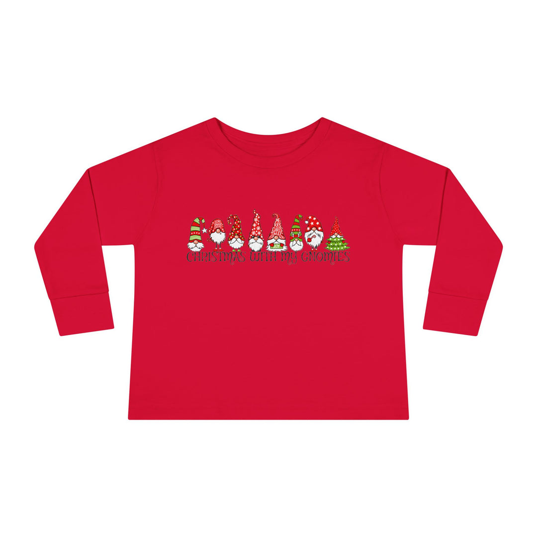 Christmas With My Gnomies - Toddler Long Sleeve Tee