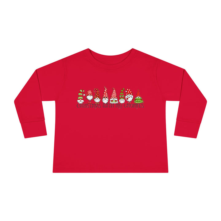 Christmas With My Gnomies - Toddler Long Sleeve Tee