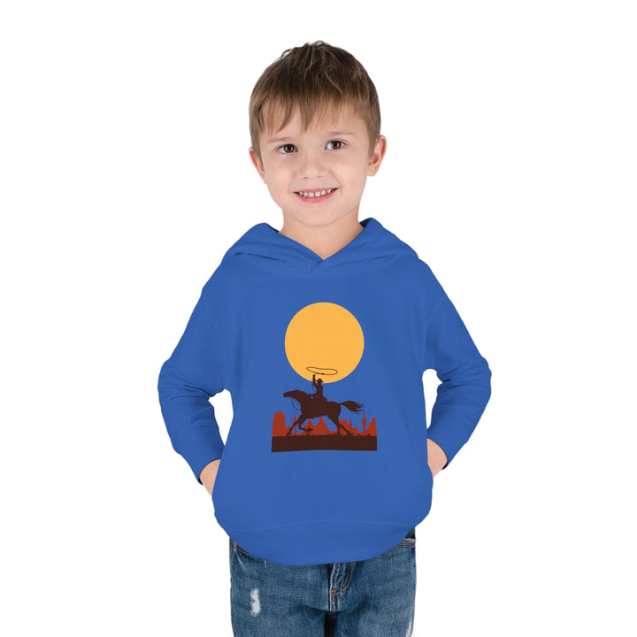 Roping The Moon - Toddler Pullover Fleece Hoodie