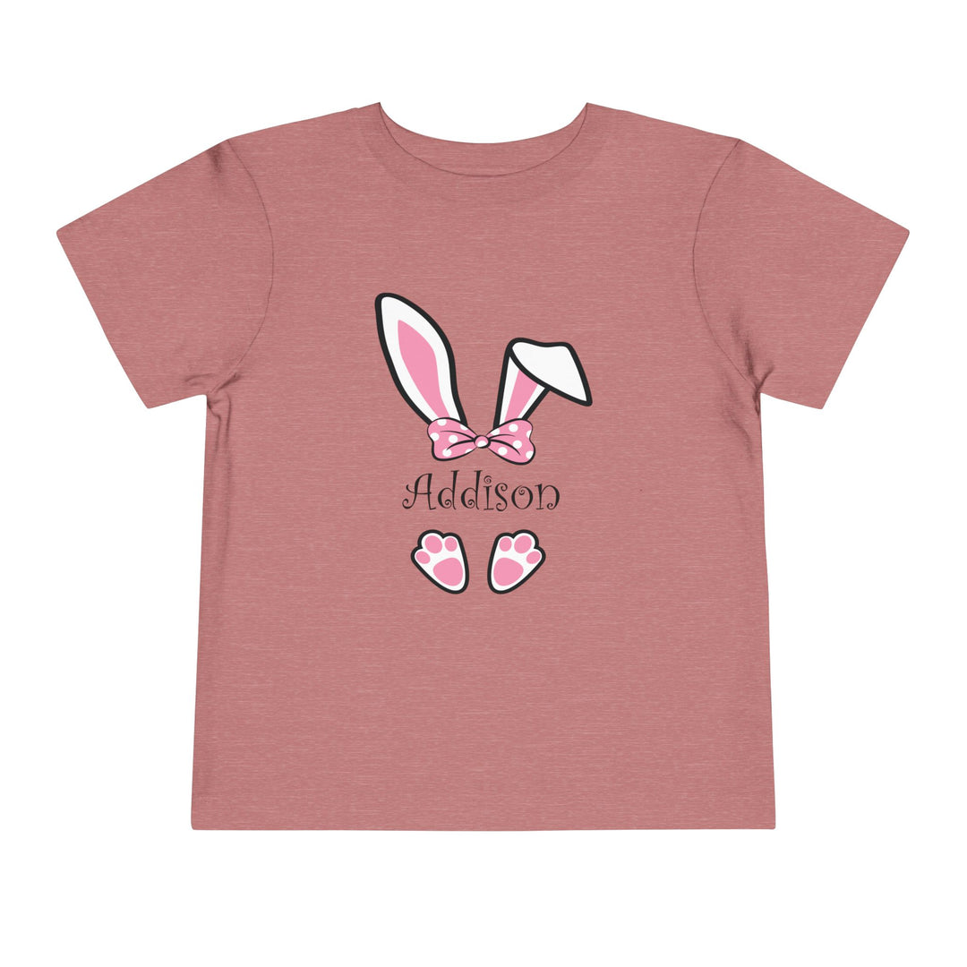Personalized Girls Easter Bunny - Toddler Short Sleeve Tee