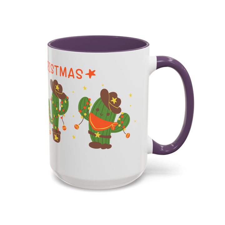 Merry Christmas Cactus -  Accent Coffee Mug (11, 15oz)