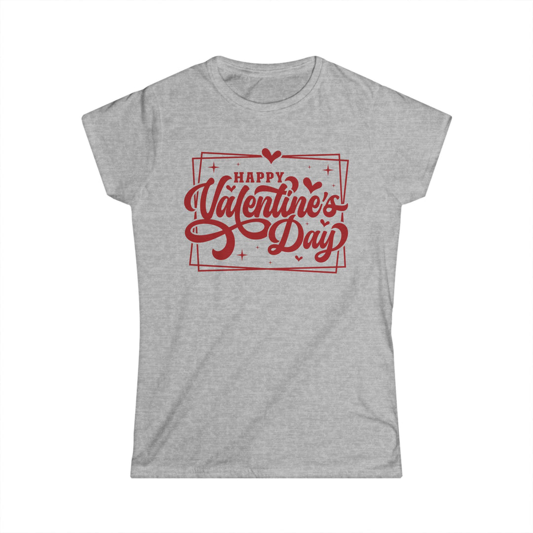 Happy Valentine's Day W/Hearts - Women's Softstyle Tee