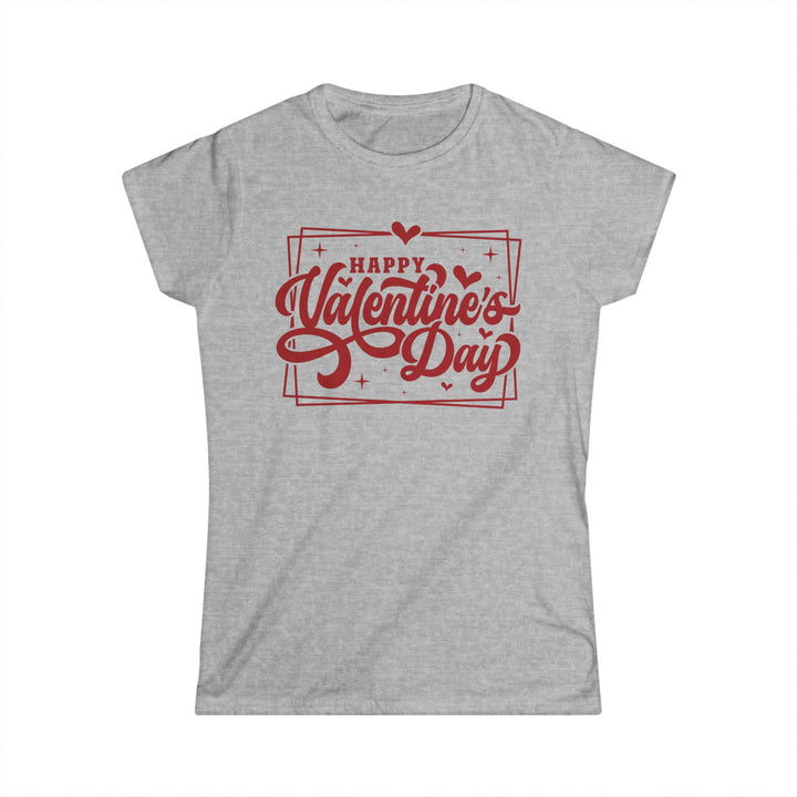 Happy Valentine's Day W/Hearts - Women's Softstyle Tee