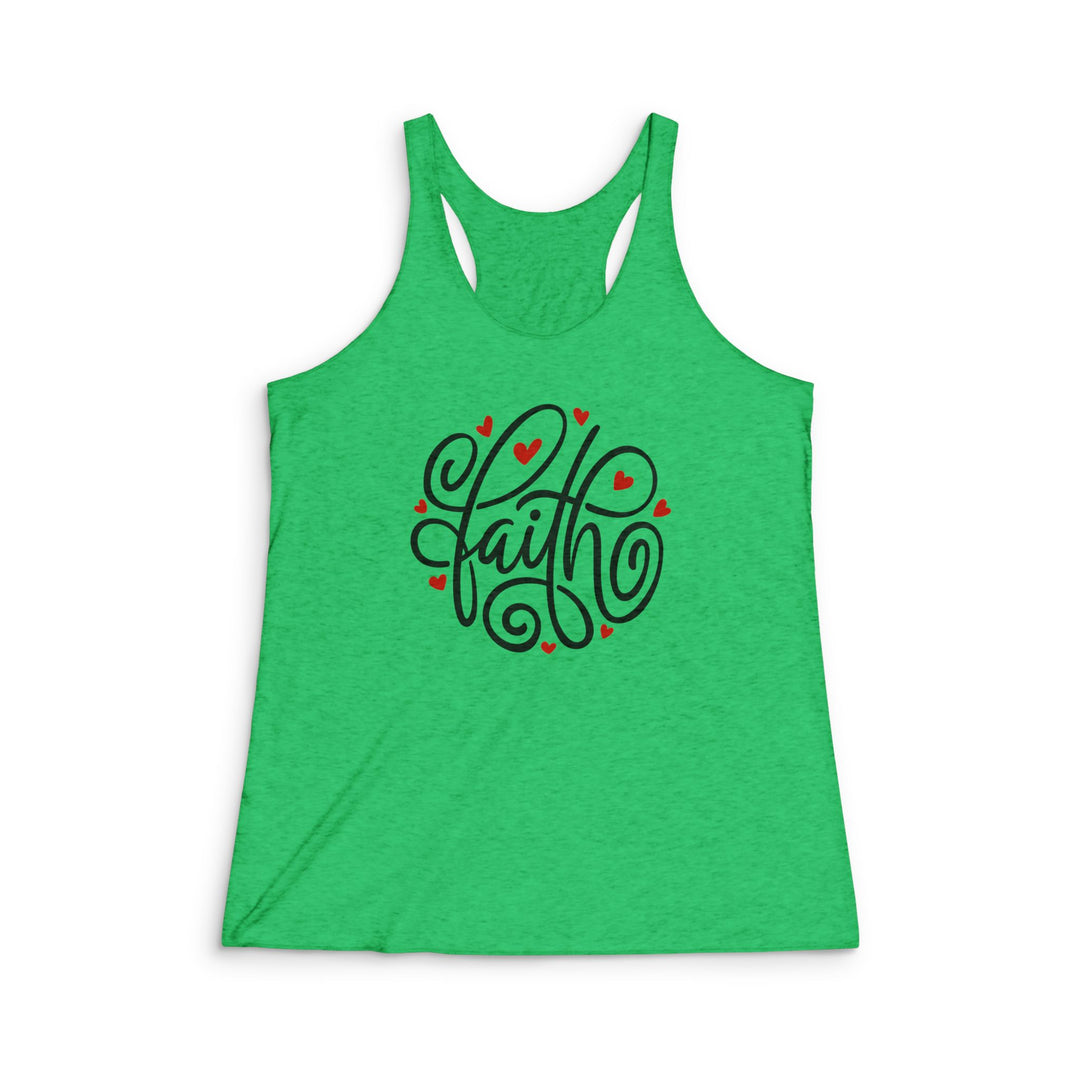 Faith Hearts - Women's Tri-Blend Racerback Tank
