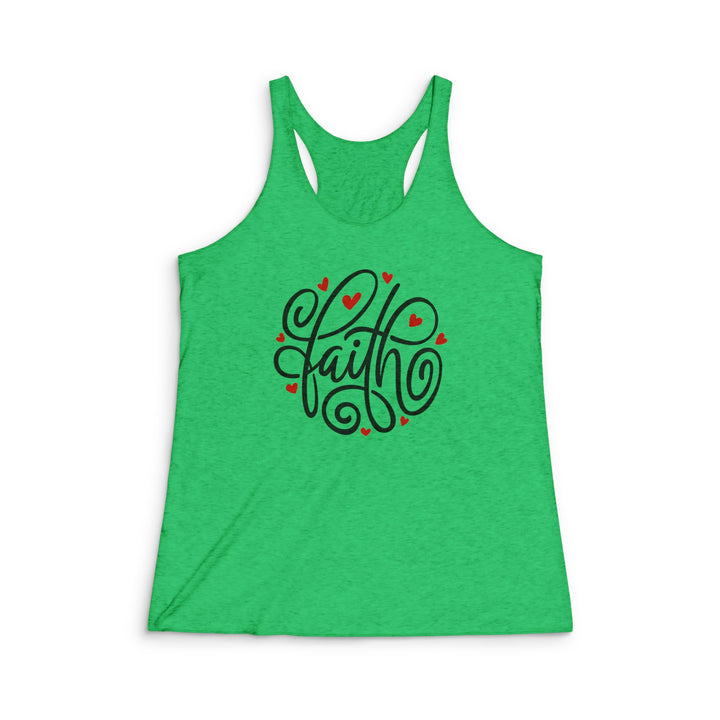 Faith Hearts - Women's Tri-Blend Racerback Tank