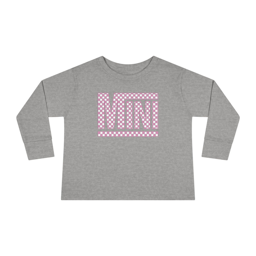 Pink Check Mini - Toddler Long Sleeve Tee