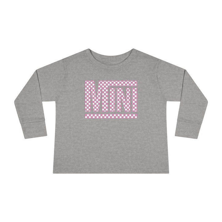 Pink Check Mini - Toddler Long Sleeve Tee