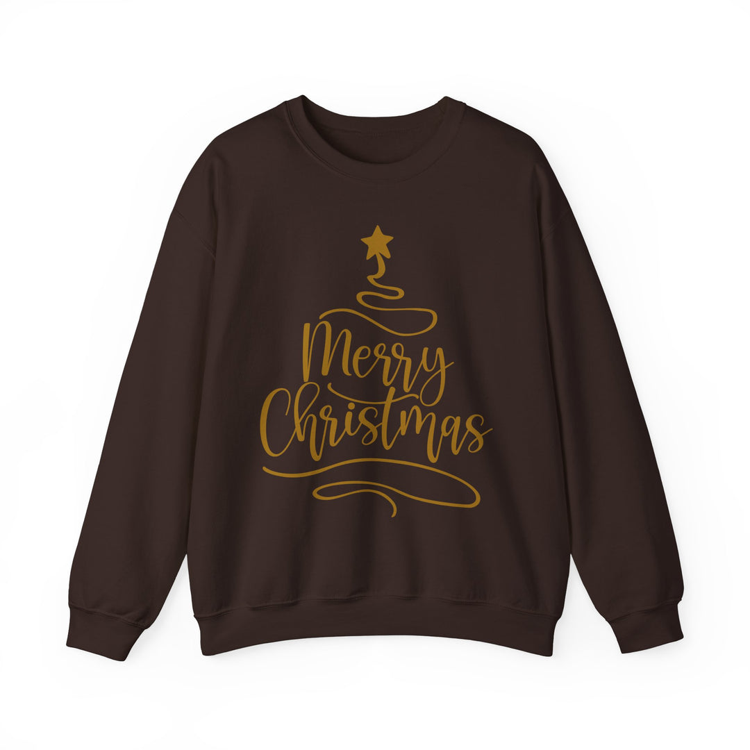 Merry Christmas Gold Tree - Unisex Heavy Blend™ Crewneck Sweatshirt