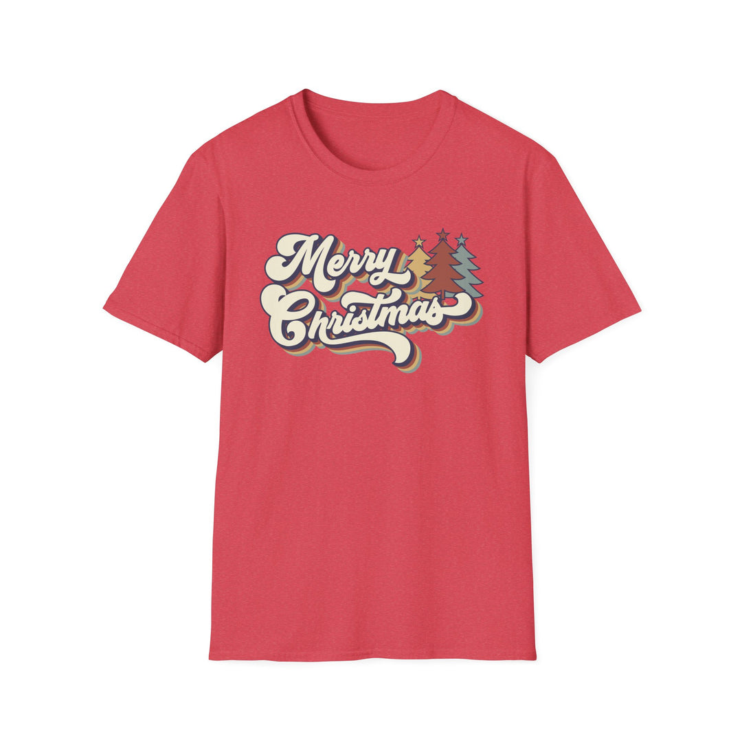 Retro Merry Christmas - Unisex Softstyle T-Shirt