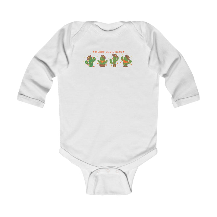 Merry Christmas Cactus - Infant Long Sleeve Bodysuit