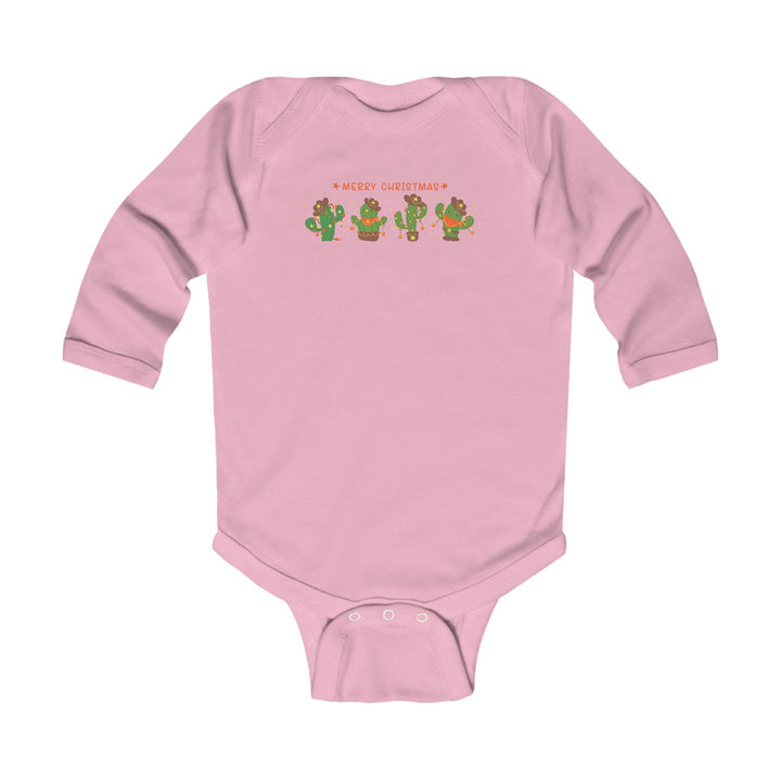 Merry Christmas Cactus - Infant Long Sleeve Bodysuit