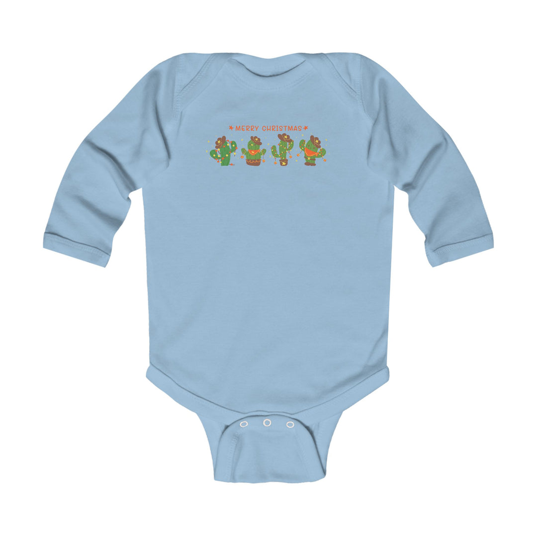Merry Christmas Cactus - Infant Long Sleeve Bodysuit