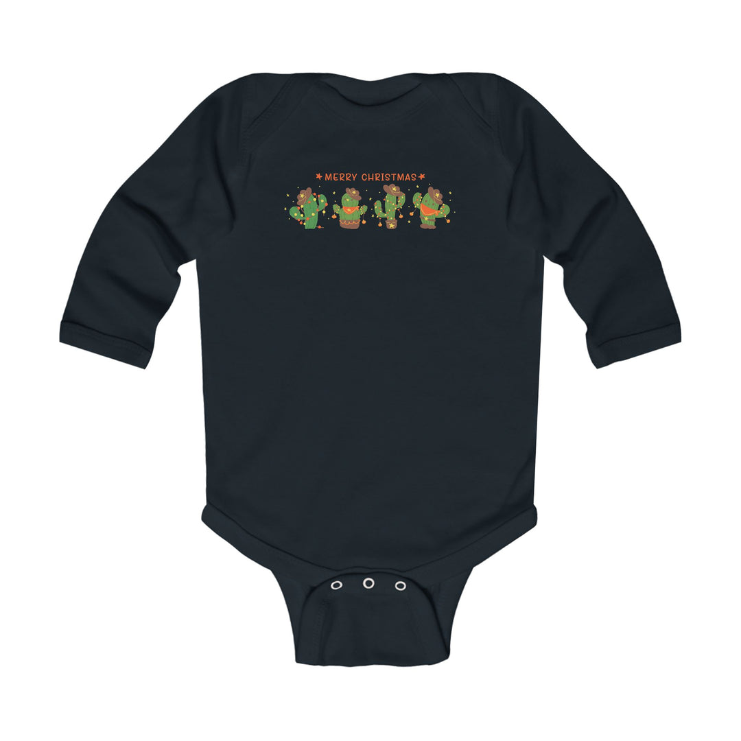 Merry Christmas Cactus - Infant Long Sleeve Bodysuit