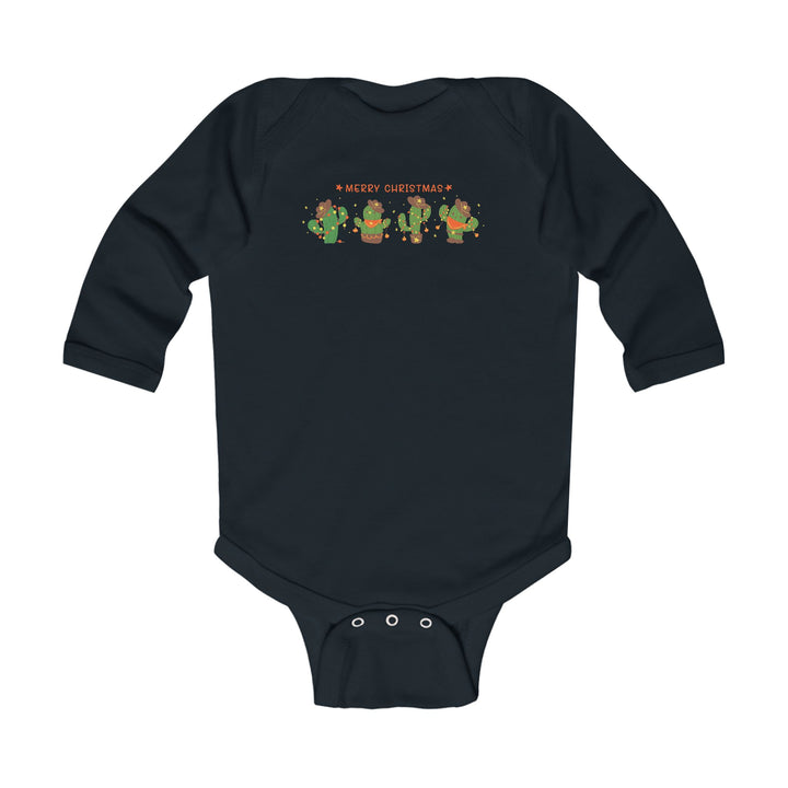 Merry Christmas Cactus - Infant Long Sleeve Bodysuit