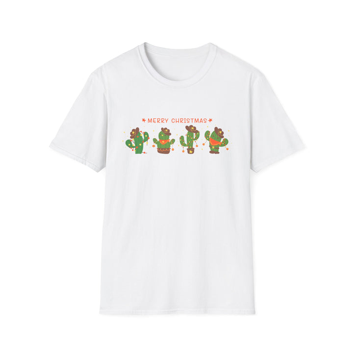 Merry Christmas Cactus - Unisex Softstyle T-Shirt
