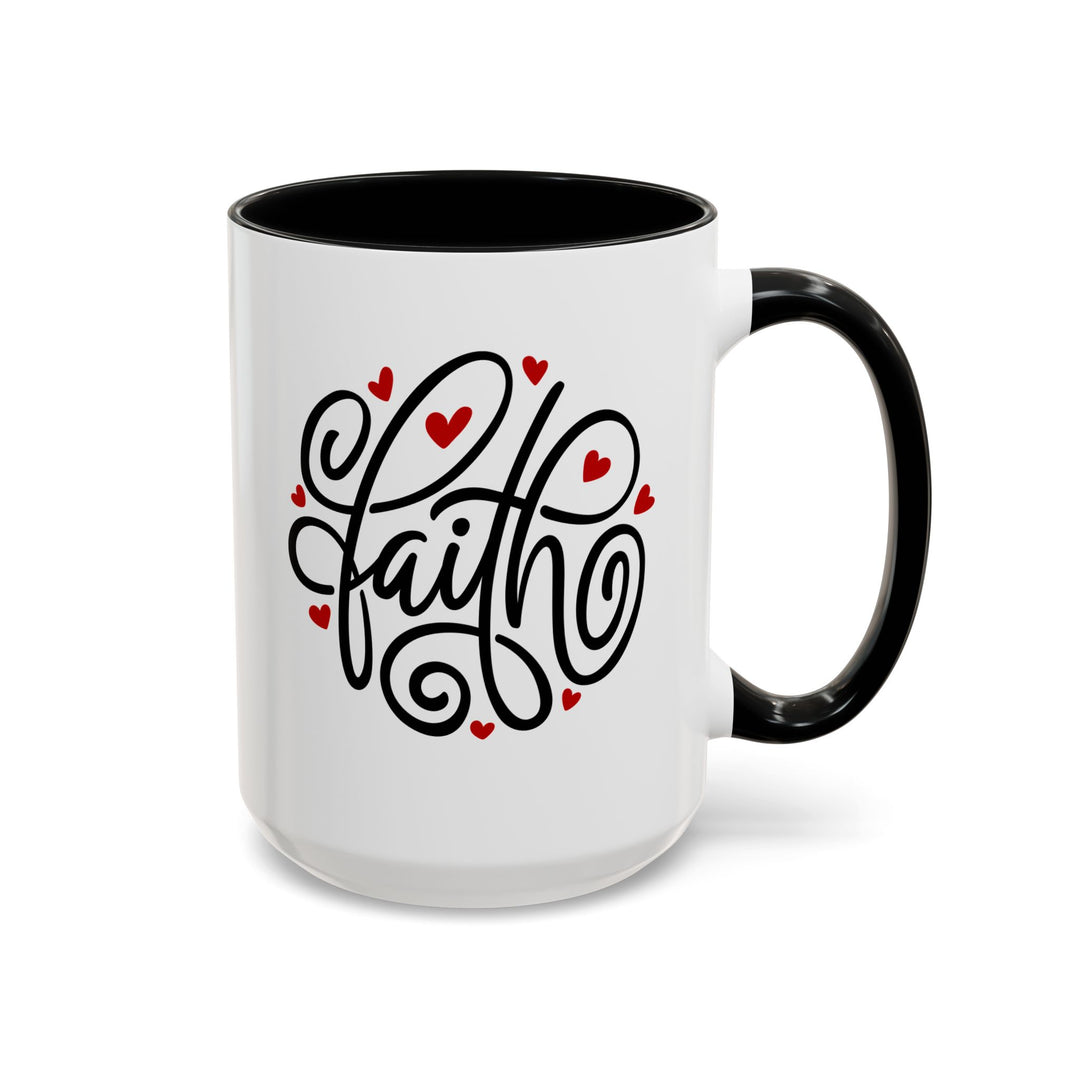 Faith Hearts - Accent Coffee Mug (11, 15oz)