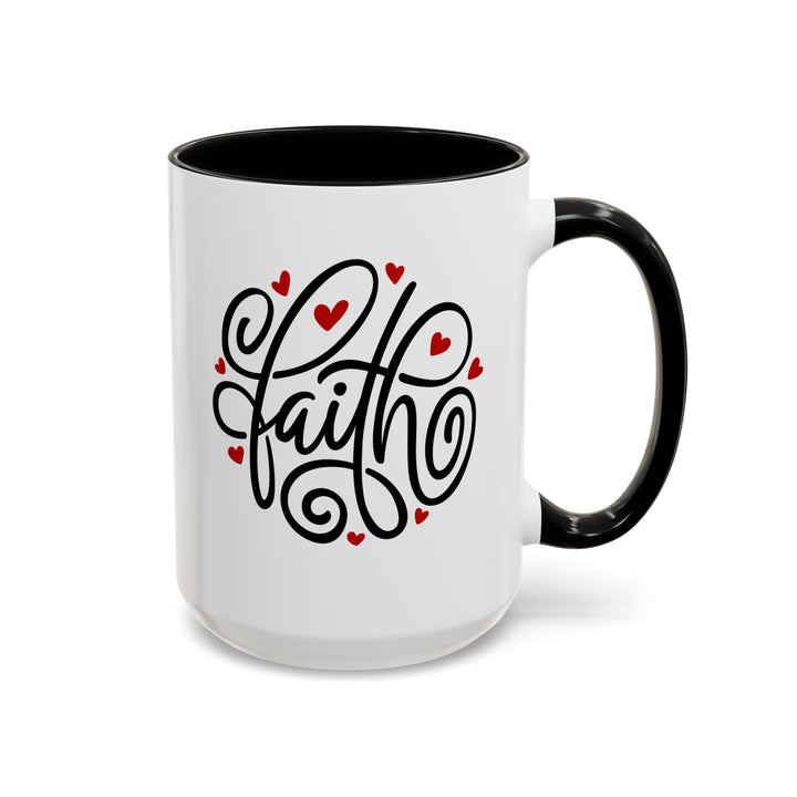 Faith Hearts - Accent Coffee Mug (11, 15oz)