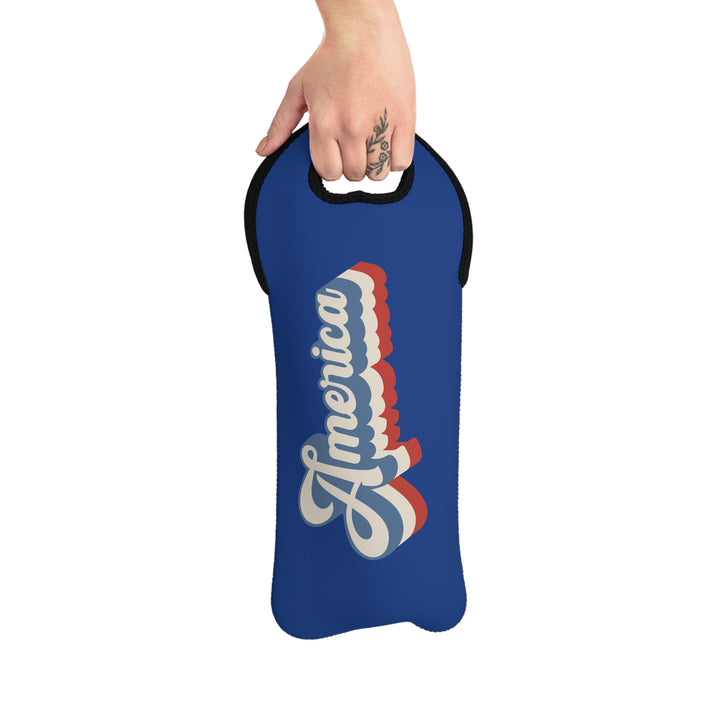 Retro America - Wine Tote Bag