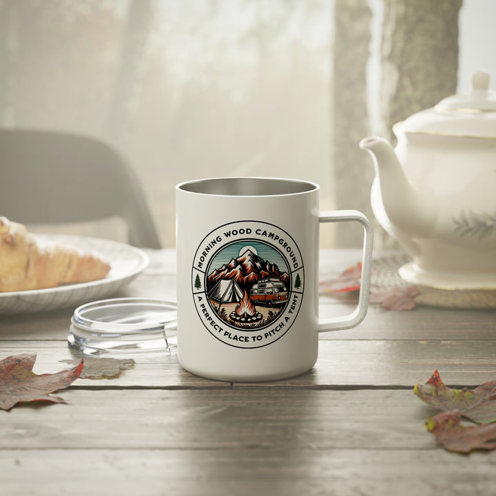 Morning Wood Campground - Insulated Coffee Mug, 10oz