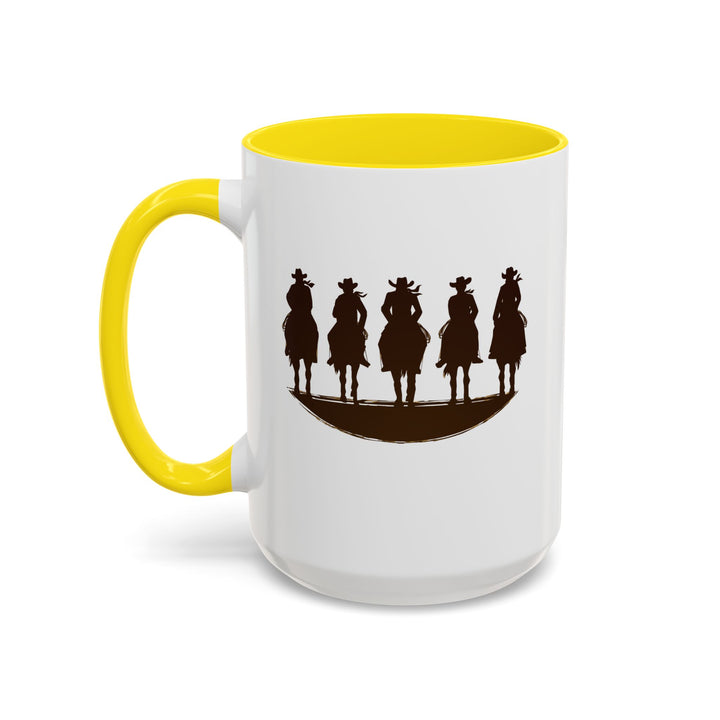 Cowboy Silhouette - Accent Coffee Mug (11, 15oz)