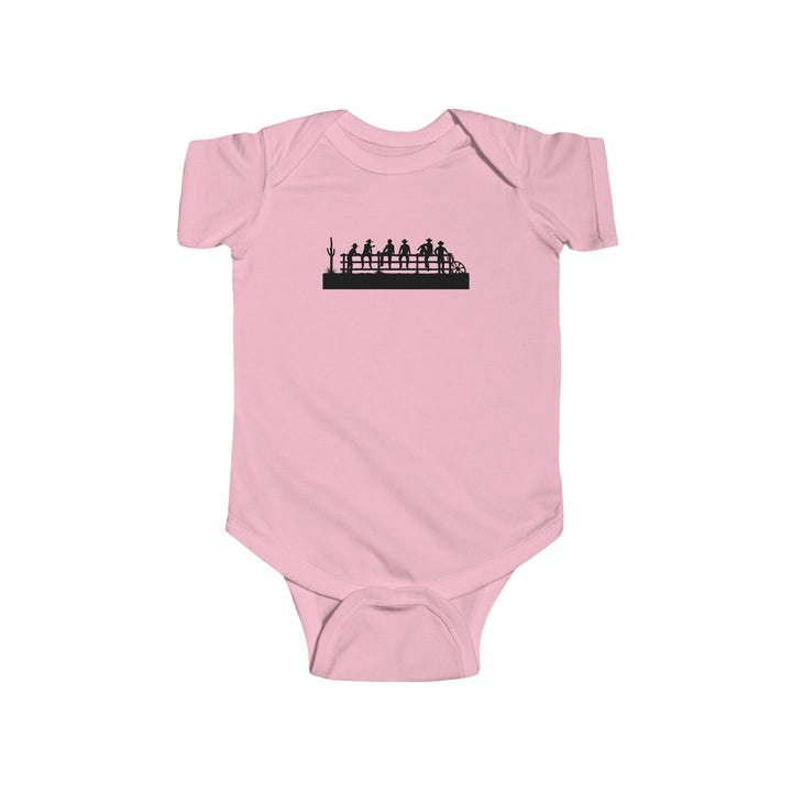 Cowboys On Fence Silhouette - Infant Fine Jersey Bodysuit