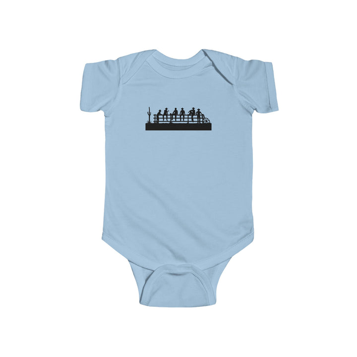 Cowboys On Fence Silhouette - Infant Fine Jersey Bodysuit